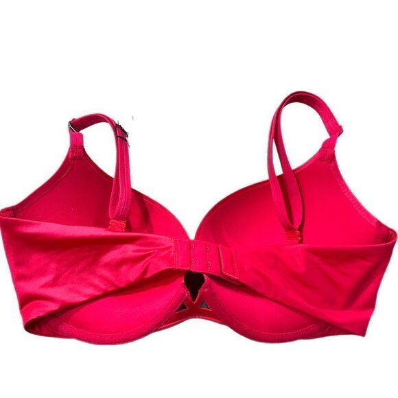 Victoria’s Secret Very Sexy Push Up Heavily Padded Satiny bra Red 32DDD - Picture 3 of 4